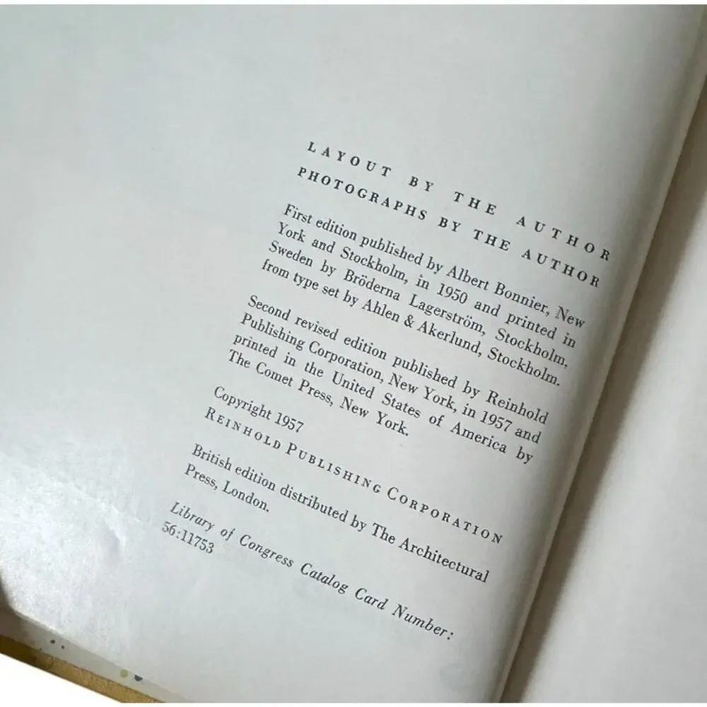 Sweden Builds G.E. Kidder Smith‎ Reinhold Architecture VTG Hardcover Book READ